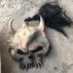 Vintage Paper Magic Group Halloween Alien Mask with hair 1996